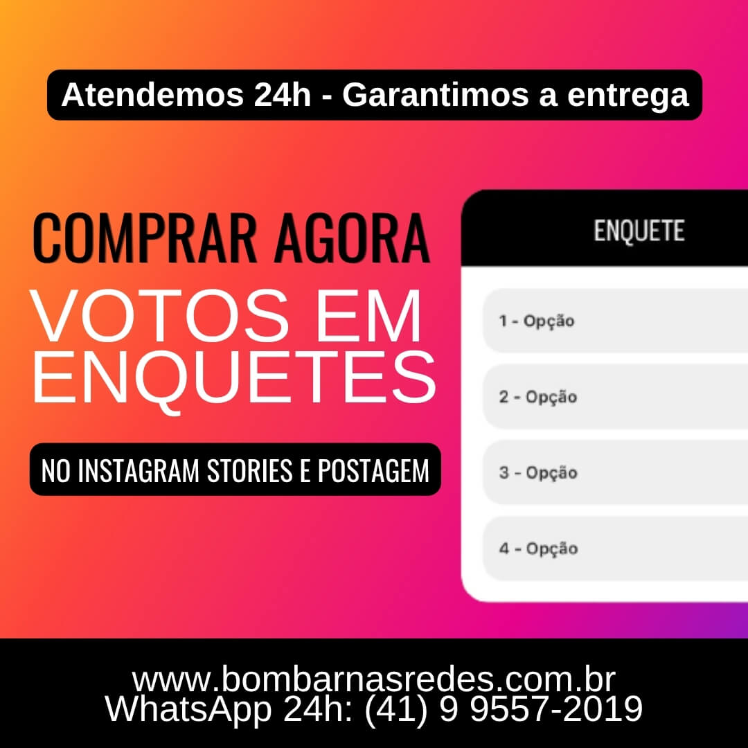 Veja como comprar votos em enquetes no instagram e em poucos minutos aumentar sua porcentagem